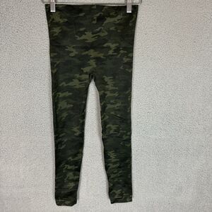 Spanx Leggings Womens M Green Camo Look At‎ Me Now Seamless Shapewear Casual